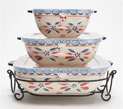 Temptations qvc - Strap handles make it easy to transport this cooking vessel from the oven to the table to the fridge. From Temp-tations® Ovenware. Seasonal pattern. Strap handles. Ceramic construction. Dishwasher-, microwave-, refrigerator-, freezer-safe; oven safe to 500F. Approximate measurements: Baker 11" x 7"; With handles 12.3" x 7" x 2.33". Imported.
